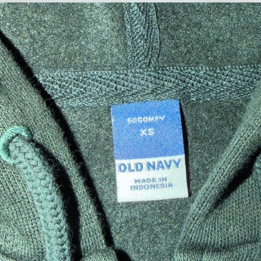 Old Navy women’s dark green so comfy Zip-Up hoodie sweater size XS - Picture 4 of 6